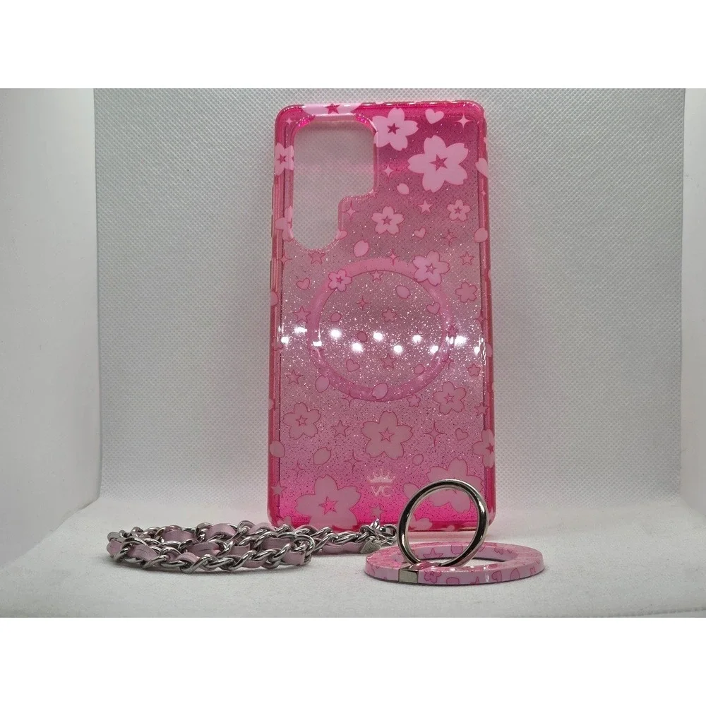Velvet Caviar Cherry Blossom Glitter Samsung Galaxy S25 Ultra Case & Set USED